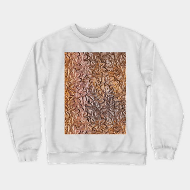 Leaf pattern in autumn colors abstract design Crewneck Sweatshirt by Hujer